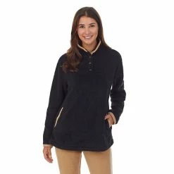 Women's Koolaburra By UGG Sherpa Pullover With Faux Suede Trim Black -Koolaburra by UGG Shop unnamed file 1071