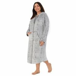 Plus Size Koolaburra By UGG Plush Hooded Zip Robe With Kangaroo Pocket Castlerock Grey -Koolaburra by UGG Shop unnamed file 1106