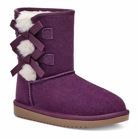Koolaburra By UGG Victoria Toddler Girls' Short Winter Boots Shadow Purple 3 Koolaburra By UGG Victoria Toddler Girls' Short Winter Boots Shadow Purple - Image 3