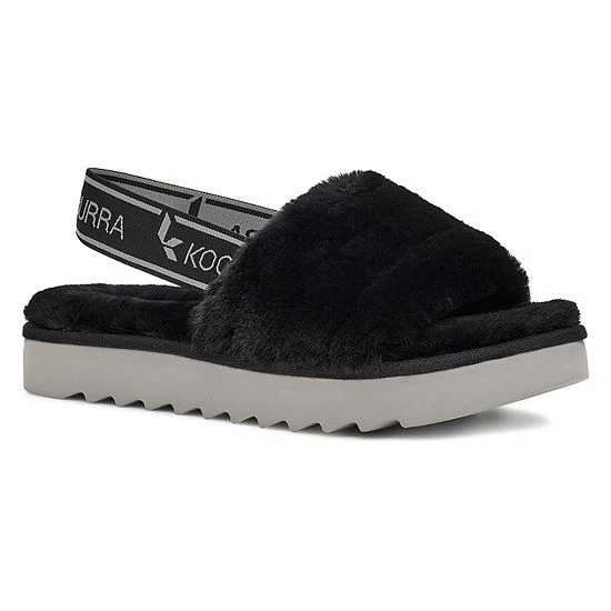 Koolaburra By UGG Fuzz'n II Women's Faux-Fur Sandals Black 1 Koolaburra By UGG Fuzz'n II Women's Faux-Fur Sandals Black