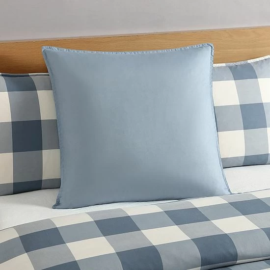 Koolaburra By UGG Koolawash Solid 2-Pack Euro Shams Winter Blue 2 Koolaburra By UGG Koolawash Solid 2-Pack Euro Shams Winter Blue - Image 2