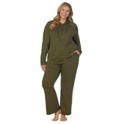 Plus Size Koolaburra By UGG Sweater Knit Pajama Top & Wide Leg Pajama Pants Set Olive -Koolaburra by UGG Shop unnamed file 1320