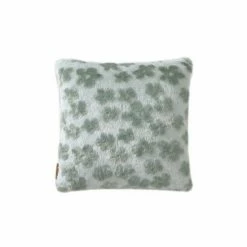 Koolaburra By UGG Fleur Faux Fur Throw Pillow Aqua Gray