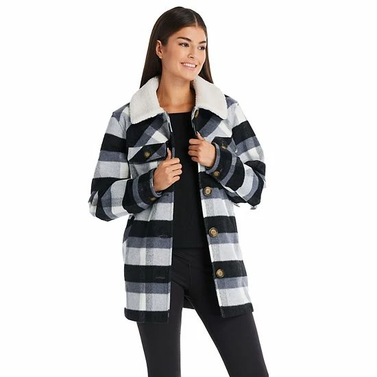 Women's Koolaburra By UGG Sherpa-Collar Shacket Green Dk G 4 Women's Koolaburra By UGG Sherpa-Collar Shacket Green Dk G - Image 4