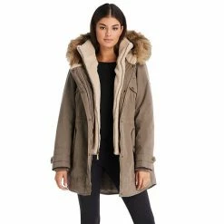 Women's Koolaburra By UGG Faux-Fur Hood Inner-Vest Puffer Coat Olive -Koolaburra by UGG Shop unnamed file 203