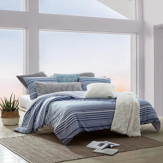 Koolaburra By UGG Koolawash Comforter Set With Shams Captains Blue Stripe 11 Koolaburra By UGG Koolawash Comforter Set With Shams Captains Blue Stripe - Image 11