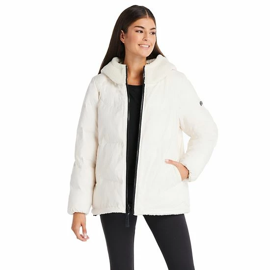 Women's Koolaburra By UGG Reversible Sherpa Puffer Jacket Black 4 Women's Koolaburra By UGG Reversible Sherpa Puffer Jacket Black - Image 4
