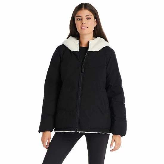 Women's Koolaburra By UGG Reversible Sherpa Puffer Jacket Black 7 Women's Koolaburra By UGG Reversible Sherpa Puffer Jacket Black - Image 7