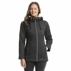 Women's Koolaburra By UGG Hooded Fleece Coat Salt Pepper -Koolaburra by UGG Shop unnamed file 437