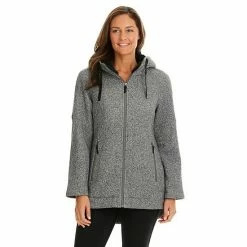 Women's Koolaburra By UGG Hooded Fleece Coat Salt Pepper -Koolaburra by UGG Shop unnamed file 438