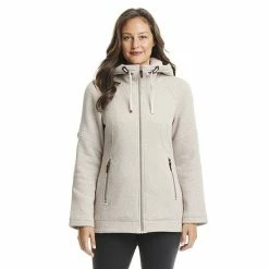Women's Koolaburra By UGG Hooded Fleece Coat Salt Pepper -Koolaburra by UGG Shop unnamed file 439