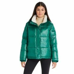 Women's Koolaburra By UGG Sherpa-Trim Puffer Jacket Black