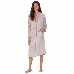 Women's Koolaburra By UGG Plush Hooded Zip Robe With Kangaroo Pocket Old Rose -Koolaburra by UGG Shop unnamed file 485
