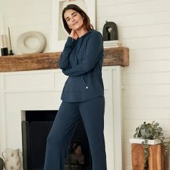 Women's Koolaburra By UGG Sweater Knit Pajama Top & Wide Leg Pajama Pants Set Olive -Koolaburra by UGG Shop unnamed file 645