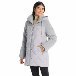 Women's Koolaburra By UGG Mixed-Media Puffer Coat Cloud Blue -Koolaburra by UGG Shop unnamed file 811