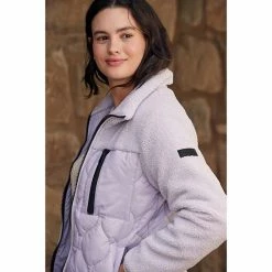 Women's Koolaburra By UGG Mixed-Media Fleece Jacket Lilac -Koolaburra by UGG Shop unnamed file 867